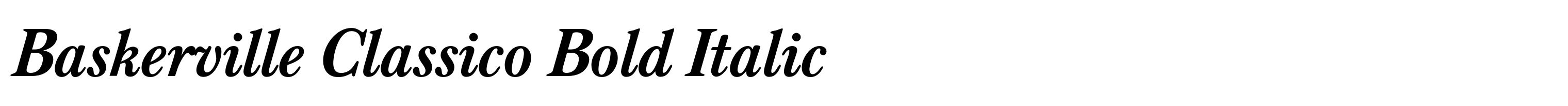 Baskerville Classico Bold Italic
